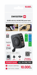 Swissten powerbanka All-in-One 10000 mAh, černá