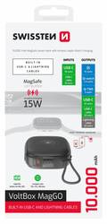 Swissten powerbanka Voltbox MagGo 10000 mAh