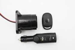 Technaxx AUTOalarm s detekcí pohybu + dálkové ovládání a nabíječka do auta 2x USB