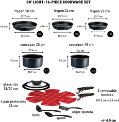Tefal L7239642 INGENIO SO LIGHT sada 16 kusů