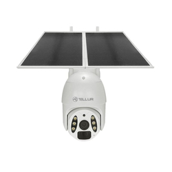 Tellur WiFi Smart solární kamera 20W, Ultra HD 2K, Pan + Tilt, IP65, PIR, outdoor, bílá