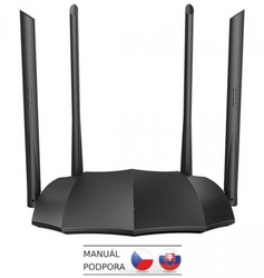 Tenda AC8 WiFi AC Gigabit Router 1200Mb/s, 1x GWAN, 3x GLAN, 4x 6dBi antény, WISP, Uni.Repeater, APP