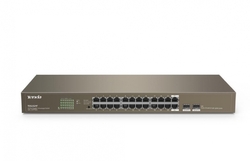 Tenda TEG1024F 24x Gigabit s SFP, 22x RJ45 + 2x SFP / RJ45, Fanless - bez ventilátorů, Rack , 6kV