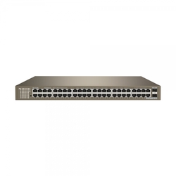 Tenda TEG1050F 48x Gigabit s SFP, 48x RJ45 + 2x SFP, Fanless - bez ventilátorů, Rackmount, VLAN, 6kV