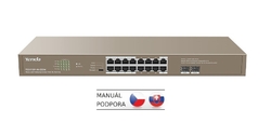 Tenda TEG1118P-16-250W PoE AT Gigabit switch 16x 1Gb/s PoE 802.3af/at + 2x SFP 1Gb/s, PoE+ 230W,Rack