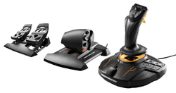 Thrustmaster Joystick T16000M Flight Pack + plynový pedál + pedálová sada, pro PC 