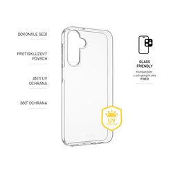 TPU gelové pouzdro FIXED Slim AntiUV pro Samsung Galaxy A25 5G, čiré