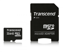 Transcend microSDHC 32GB Class10 (Premium 200x) + adaptér
