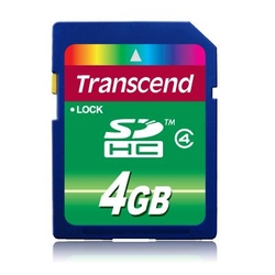 Transcend Secure Digital SDHC SD2.0 4GB Class4