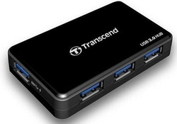 Transcend USB 3.0 4-port HUB3, aktivní se zdrojem