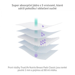 TrueLife Nutrio Breast Pads Classic - prsní vložky, 100ks