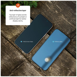 Ultra odolné tvrzené sklo FIXED Armor s Anti-dust aplikátorem a AR vrstvou pro Samsung Galaxy S24+/S25+, černé