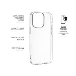 Ultratenké TPU gelové pouzdro FIXED Skin pro Apple iPhone 15, 0,6 mm, čiré