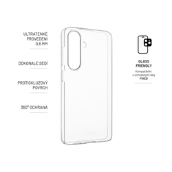 Ultratenké TPU gelové pouzdro FIXED Skin pro Samsung Galaxy S24, 0,6 mm, čiré