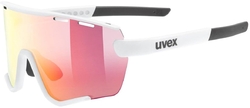 Sluneční brýle UVEX SPORTSTYLE 236 S SET WHITE MAT / MIRROR RED (CAT. 2) + CLEAR (CAT. 0)