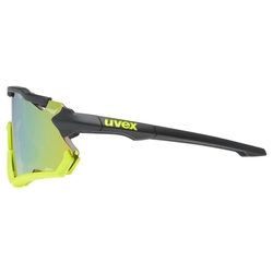 Uvex Sportstyle 228, black limet mat/mirror yellow