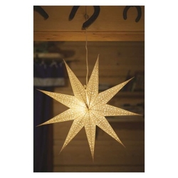 Vánoční hvězda papírová závěsná, 60 cm, vnitřní