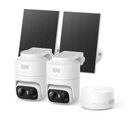 Venkovní kamera se solárním nabíjením Anker eufy C37 (sada 2ks+jednotka HomeBase Mini), 2K bílá