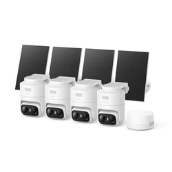 Venkovní kamera se solárním nabíjením Anker eufy C37 (sada 4ks+jednotka HomeBase Mini), 2K bílá