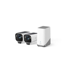 Venkovní kamera se solárním nabíjením Anker eufy S3 Pro (sada 2ks+jednotka HomeBase 3), 4K bílá