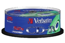 Verbatim CD-R 52x, 700MB, 25 ks (Spindl)