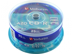 Verbatim CD-R 80 52x CRYSTAL 25PACK SPINDL