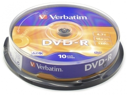 Verbatim DVD-R 4,7GB 16x cake (10 ks)