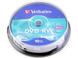 Verbatim DVD-RW 4,7GB 4x spindl (10-pack)