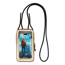 Voděodolné pouzdro na mobilní telefon FIXED Dry Case z hypalonu s certifikací IPX8, khaki