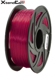 XtendLAN PLA filament 1,75mm průhledný červený 1kg