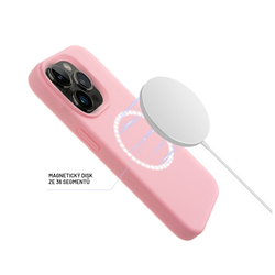 Zadní kryt FIXED MagFlow s podporou MagSafe pro Apple iPhone 16e, růžový