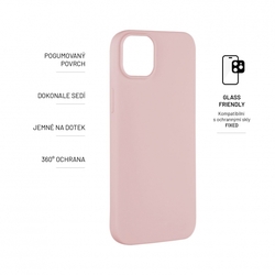 Zadní pogumovaný kryt FIXED Story pro Apple iPhone 14 Plus, růžový
