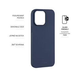 Zadní pogumovaný kryt FIXED Story pro Apple iPhone 14 Pro Max, modrý