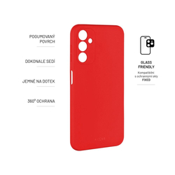 Zadní pogumovaný kryt FIXED Story pro Samsung Galaxy A14/A14 5G, červený