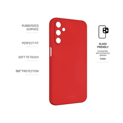 Zadní pogumovaný kryt FIXED Story pro Samsung Galaxy A15/A15 5G, červený