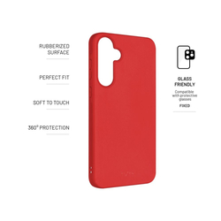Zadní pogumovaný kryt FIXED Story pro Samsung Galaxy A35 5G, červený