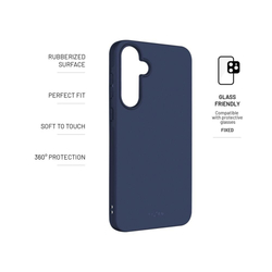 Zadní pogumovaný kryt FIXED Story pro Samsung Galaxy A55 5G, modrý