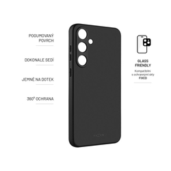 Zadní pogumovaný kryt FIXED Story pro Samsung Galaxy S24+, černý