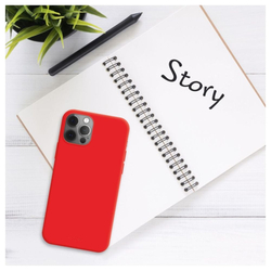 Zadní pogumovaný kryt FIXED Story pro Samsung Galaxy S25+, červený