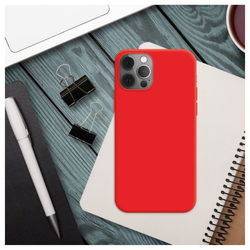 Zadní pogumovaný kryt FIXED Story pro Samsung Galaxy S25+, červený