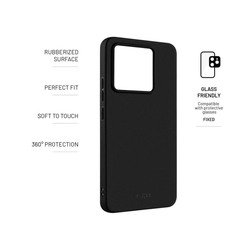 Zadní pogumovaný kryt FIXED Story pro Xiaomi 14T, černý