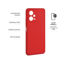 Zadní pogumovaný kryt FIXED Story pro Xiaomi Redmi Note 12 5G, červený