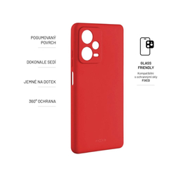 Zadní pogumovaný kryt FIXED Story pro Xiaomi Redmi Note 12 Pro+ 5G, červený