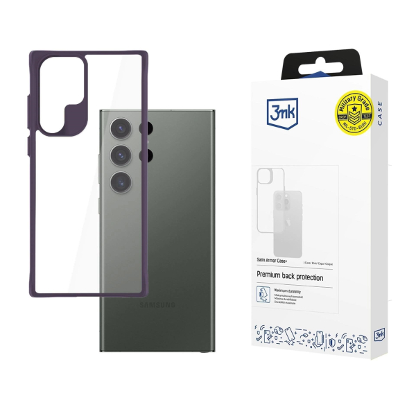 3mk Satin Armor Case+ Purple Galaxy S24 Ultra