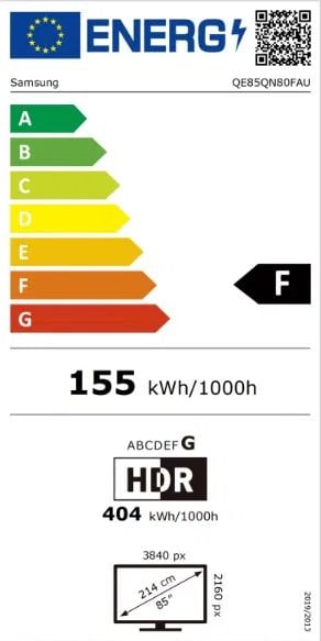85" SAMSUNG QE85QN80F (2025)
