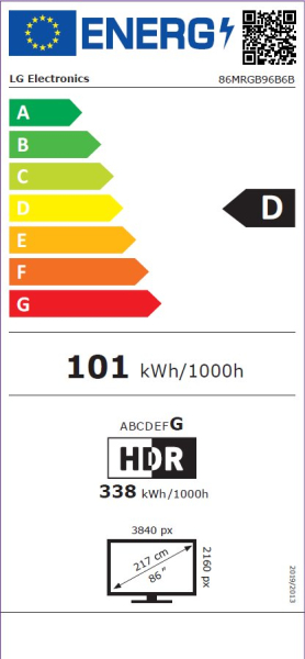 86" LG 86MRGB96B6B (2026)