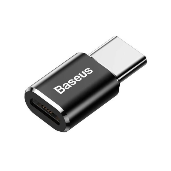 Adaptér Baseus z microUSB na USB-C černý
