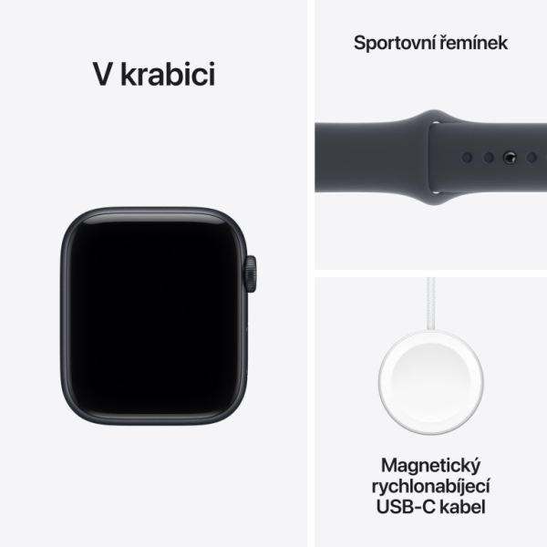 Apple Watch SE 3 GPS 40mm Aluminium Case Midnight Sport Band - M/L