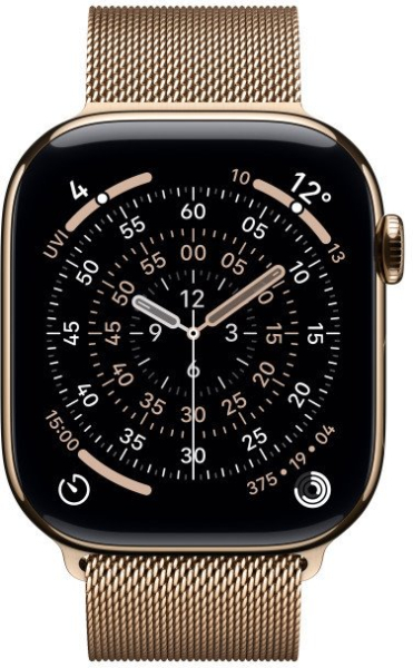 Apple Watch Series 11 GPS + Cellular 46mm Gold Titanium + Milanese Loop - S/M