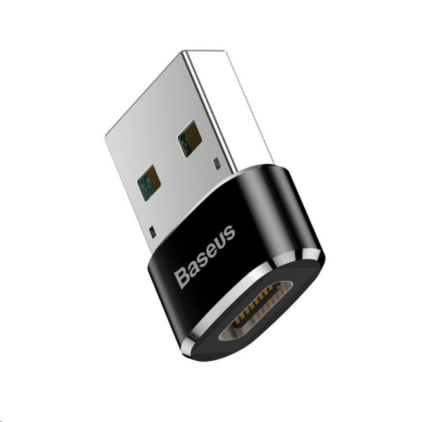 Baseus adaptér USB samec na USB-C samice 3A, černá